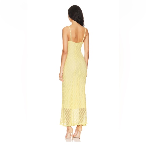 Bardot Adoni Mesh Maxi Dress in Canary Yellow - Picture 3 of 7